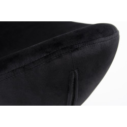 KH1501100194 Podnóżek EGG SZEROKI VELVET czarny.50 - welur, podstawa stal King Home