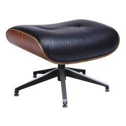 KH1501100213 Fotel LOUNGE czarny / róża z podnóżkiem King Home