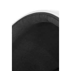 JH-069.BLACK Fotel OVALIA biało-czarny - włókno szklane King Home