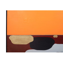 53898 KARE obraz ABSTRACT SHAPES ORANGE 73x143 cm King Home