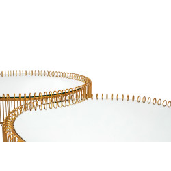 83456 KARE zestaw stolików kawowych WIRE mosiądz King Home