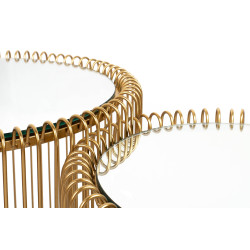 83457 KARE zestaw stolików WIRE mosiądz King Home