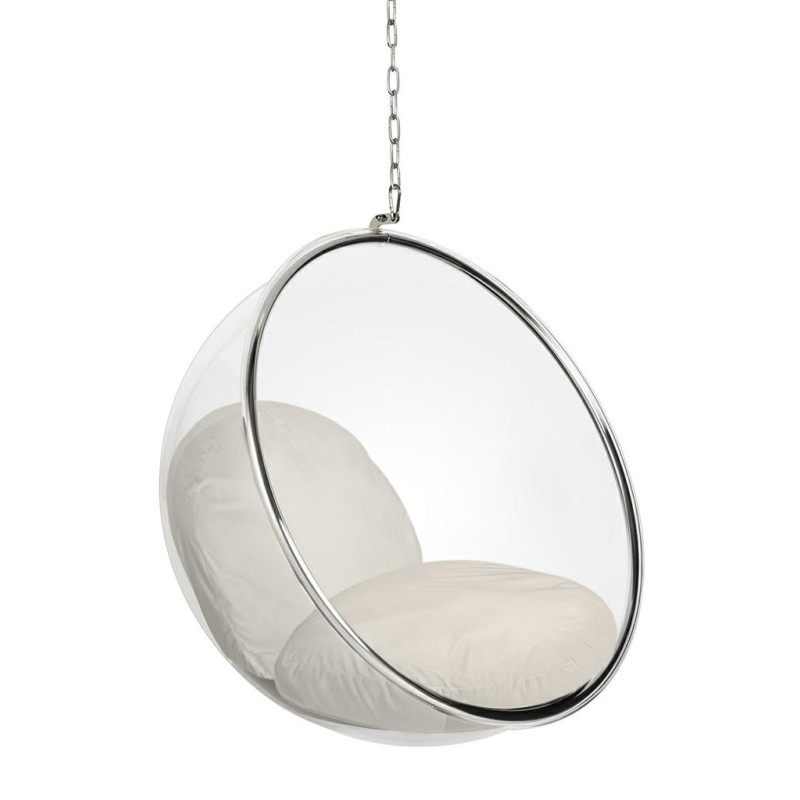 JH200.56 VELVET Fotel wiszący BUBBLE VELVET poduszka beżowa King Home