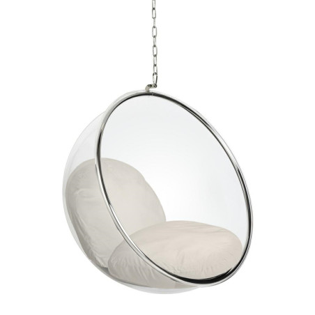 JH200.56 VELVET Fotel wiszący BUBBLE VELVET poduszka beżowa King Home