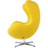 JH-026.MUSZTARDA.21 Fotel EGG CLASSIC musztardowy.21 - wełna, podstawa aluminiowa King Home