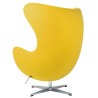 JH-026.MUSZTARDA.21 Fotel EGG CLASSIC musztardowy.21 - wełna, podstawa aluminiowa King Home