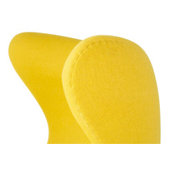 JH-026.MUSZTARDA.21 Fotel EGG CLASSIC musztardowy.21 - wełna, podstawa aluminiowa King Home