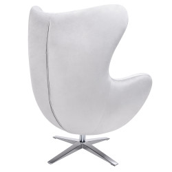 HE-066.HM8.37.LGREY Fotel EGG SZEROKI VELVET jasny szary.37 - welur, podstawa stal King Home