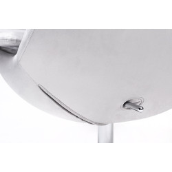 HE-066.HM8.37.LGREY Fotel EGG SZEROKI VELVET jasny szary.37 - welur, podstawa stal King Home