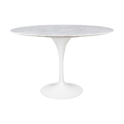 GT-09M.FI120 Stół TULIP MARBLE 120 CARRARA biały - blat okrągły marmurowy, metal King Home