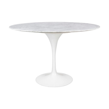 GT-09M.FI120 Stół TULIP MARBLE 120 CARRARA biały - blat okrągły marmurowy, metal King Home