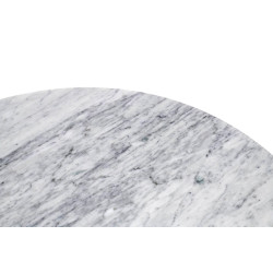 GT-09M.FI120 Stół TULIP MARBLE 120 CARRARA biały - blat okrągły marmurowy, metal King Home
