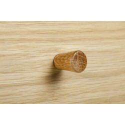 LL-009 Biurko ARONE dąb - biały blat, dębowe szuflady i nogi King Home