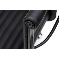 B055.BLACKL Fotel biurowy BODY PRESTIGE PLUS czarny - skóra naturalna, aluminium King Home