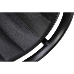 B055.BLACKL Fotel biurowy BODY PRESTIGE PLUS czarny - skóra naturalna, aluminium King Home