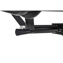 B055.BLACKL Fotel biurowy BODY PRESTIGE PLUS czarny - skóra naturalna, aluminium King Home