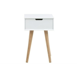 0000060638 ACTONA szafka MITRA biała - MDF, nogi dębowe King Home