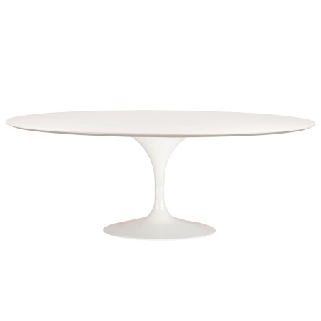 RT-335V.MDF Stół TULIP ELLIPSE biały - blat owalny MDF, metal King Home