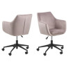 0000082369 ACTONA fotel biurowy NORA  - brudny róż King Home