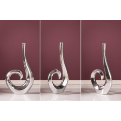 8841 INVICTA wazon WAVE 50 srebrny - aluminium King Home