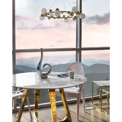 8841 INVICTA wazon WAVE 50 srebrny - aluminium King Home