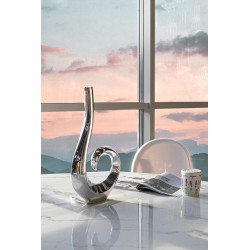 8841 INVICTA wazon WAVE 50 srebrny - aluminium King Home