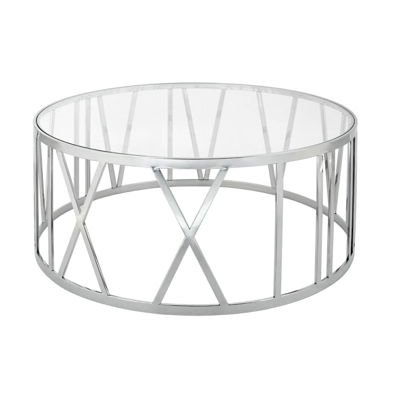 TIME_ROMAN Stolik TIME ROMAN - szło, polerowana stal nierdzewna King Home