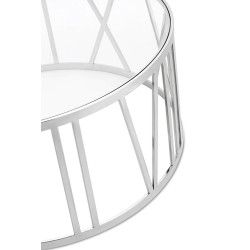 TIME_ROMAN Stolik TIME ROMAN - szło, polerowana stal nierdzewna King Home