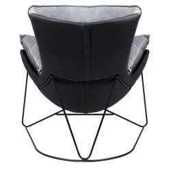 MSE011000302.V23 Fotel OTILIA STAND VELVET ciemny  szary welur King Home