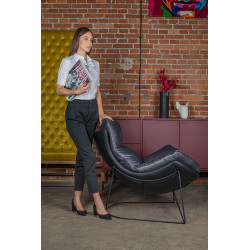 MSE011000302.V23 Fotel OTILIA STAND VELVET ciemny  szary welur King Home