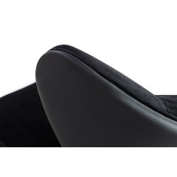 MSE011000304.E43V41 Fotel HAMPTON VELVET czarny, ekoskóra czarna - złota podstawa King Home