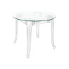 KH010100203 Stół KING ROUND 90 transparentny - poliwęglan, szkło hartowane King Home