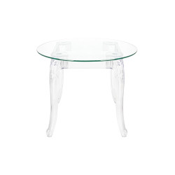 KH010100203 Stół KING ROUND 90 transparentny - poliwęglan, szkło hartowane King Home