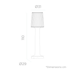 LUMCR110OFNW NEW GARDEN lampa ogrodowa CARMEN 110  CABLE biała King Home