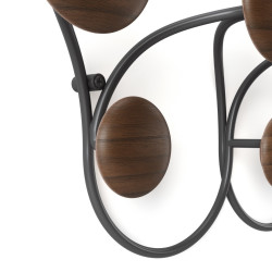 1018114-048 UMBRA wieszak na ubrania DOTSY 7 czarny orzech King Home