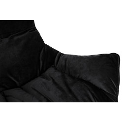 MSE01000302 Fotel OTILIA STAND VELVET czarny King Home