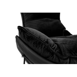 MSE01000302 Fotel OTILIA STAND VELVET czarny King Home