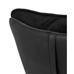 MSE01000302 Fotel OTILIA STAND VELVET czarny King Home