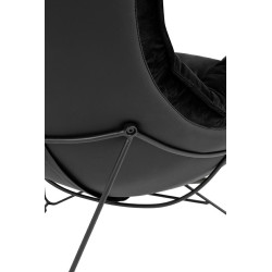 MSE01000302 Fotel OTILIA STAND VELVET czarny King Home