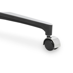 YS-6809.BLACK.WALNUT Fotel biurowy LOUNGE BUSINESS czarny - sklejka orzech, skóra naturalna, stal polerowana King Home