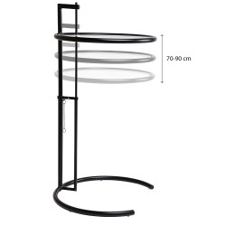 GT-08 Stolik GREY chromowany - metal, szkło King Home