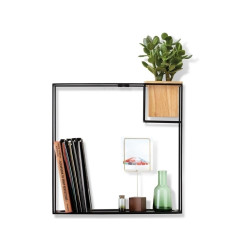 470754-427 UMBRA półka CUBIST LARGE czarna - metal, drewno King Home