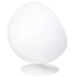 JH-066.CZARNY Fotel BALL biało-czarny - włókno szklane King Home