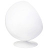 JH-066.CZARNY Fotel BALL biało-czarny - włókno szklane King Home
