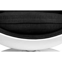 JH-066.CZARNY Fotel BALL biało-czarny - włókno szklane King Home
