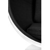 JH-066.CZARNY Fotel BALL biało-czarny - włókno szklane King Home
