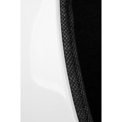 JH-066.CZARNY Fotel BALL biało-czarny - włókno szklane King Home