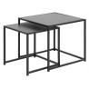 0000090955 ACTONA zestaw stolików SEAFORD czarne - MDF, metal King Home