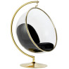 JH200-1.BLACK.VELVET Fotel BUBBLE STAND GOLD VELVET poduszka czarna King Home