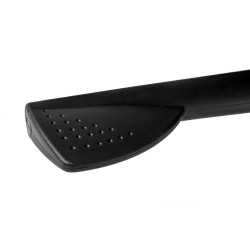 YS-6809.SET.WALNUT Fotel biurowy LOUNGE BUSINESS czarny z podnóżkiem - sklejka orzech, skóra naturalna, stal polerowana King 